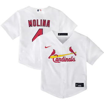 toddler nike yadier molina white st louis cardinals home replica player jersey